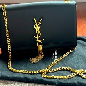 YSL bag with gold chain
